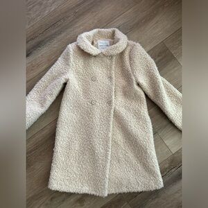 Janie and Jack teddy coat ivory